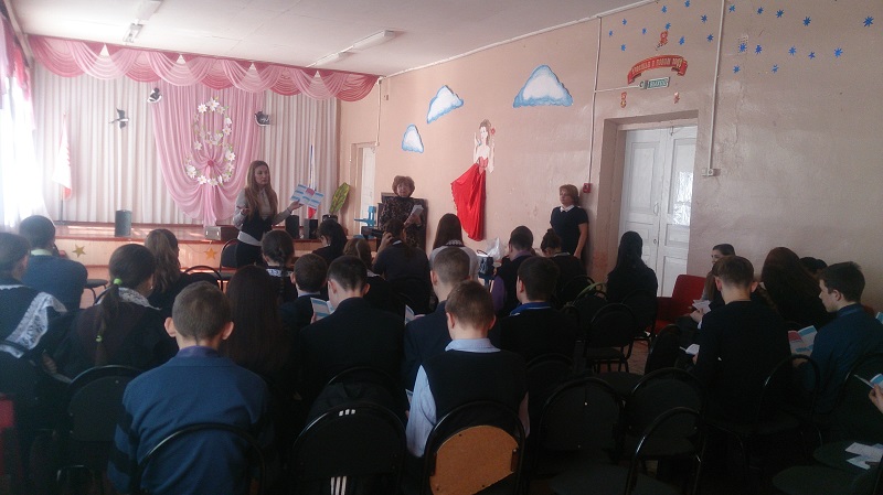 28 марта 2016 делегация Пензенского казачьего института технологий посетила учащихся школ с.