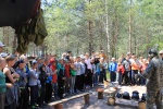 Зареченская казачья команда "Партизаны" посетила палаточный лагерь